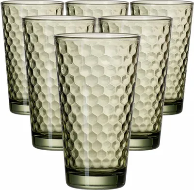 Produktbild von Ritzenhoff & Breker Favo Longdrinkglas 400 ml oliv 6er Set