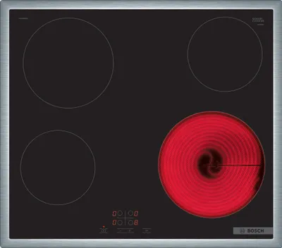 Image de Bosch Serie 4, Table de cuisson électrique, 60 cm, noir, avec cadre à poser PKE645BA2E