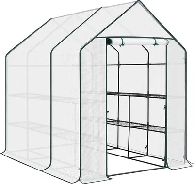 Imagen del producto de Invernadero Silecomplaza, con 3 estantes, de 143x195x216 cm, color blanco