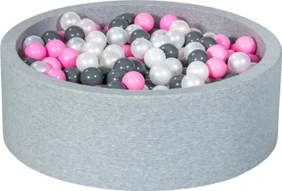 Produktbild von Bällebad Spielplatz + 450 Perlenbälle, hellrosa, grau