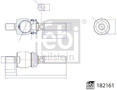 Produktbild von FEBI BILSTEIN 182161 Axialgelenk Spurstange Vorne