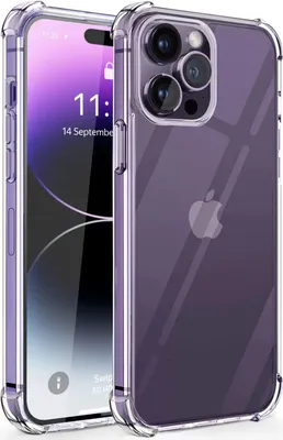 Produktbild von Mobigear Cushion Durchsichtig iPhone 14 Pro Hülle Flexibles TPU Backcover Stoßfest - Transparent