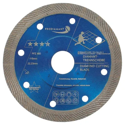 Produktbild von PRODIAMANT Premium Diamant-Trennscheibe 115mm für Feinsteinzeug FZ850