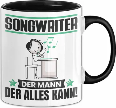 Produktbild von Songwriter Tasse Geschenk für Songwriter Der Mann Der Alles Kann Geschenkidee zum Geburtstag (Schwarz)