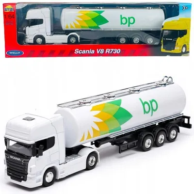 Immagine prodotto di Modello 1:64, SCANIA V8 R730, BP, bianco