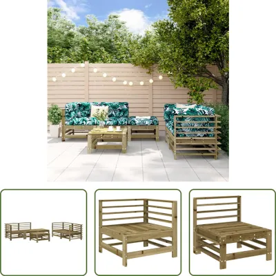 Produktbild von The Living Store 6-tlg. Garten-Lounge-Set Imprägniertes Kiefernholz