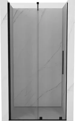 Produktbild von Mexen Velar ausziehbare Duschtür 110 cm, transparent, Schwarz - 871-110-000-01-70