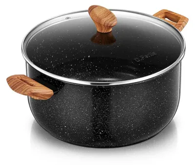 Image de Casserole avec couvercle, induction, 28 cm, 8,5 L, revêtement en céramique, aluminium, compatible avec toutes les sources de chaleur