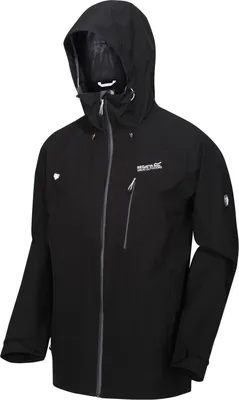 Produktbild von Regatta Birchdale Outdoorjacke Regenjacke Wasserdicht und Winddicht Herren, Größe:L, Farbe:Schwarz