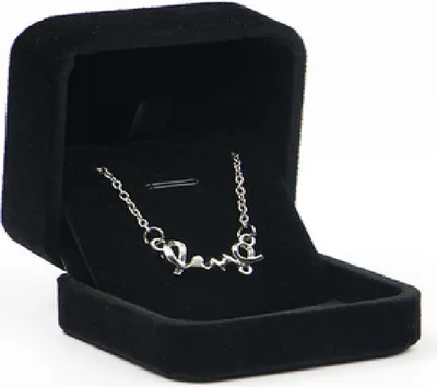 Image de INF Boîte à bijoux et boîte cadeau pour colliers et bracelets Noir