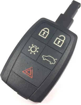 Produktbild von Techstar-Autoschlüsselgehäuse mit 5 Tasten, kompatibel mit Volvo C30, S40, V50, C70 – Keyless-Entry-Modell, Kartenform – ohne Chip, ohne Elektronik