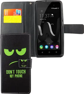 Produktbild von Handyhülle Tasche für Handy Wiko Jerry Dont Touch My Phone Grün
