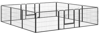 Immagine prodotto di Recinto per cani a 12 pannelli – recinto pieghevole per cani | Colore: Grigio