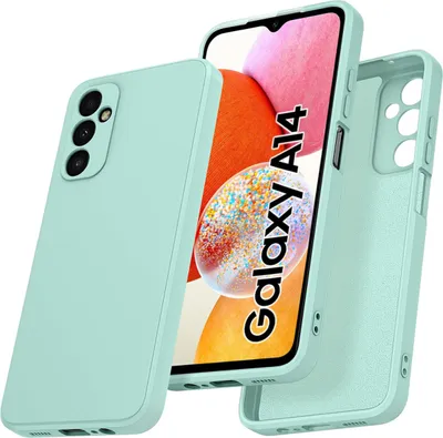 Produktbild von Galaxy A14 Hülle, Slim Liquid Silikon Gel Gummi Stoßfest Schutzhülle für Samsung Galaxy A14 5G /A14 4G Türkis