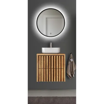 Produktbild von Badmöbel Set 2-teilig, Waschtisch 60 cm, Eiche Desio-107