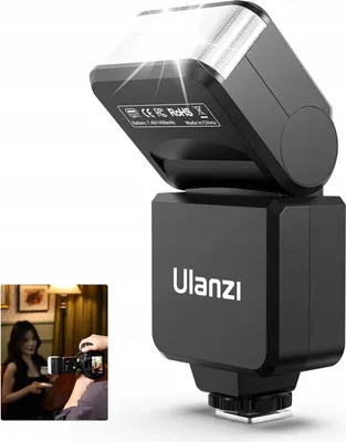 Zdjęcie produktu dla Lampa Błyskowa Stopka ISO GN32 CCT 5600K 1/200-1/10000s Dyfuzor / Ulanzi F32