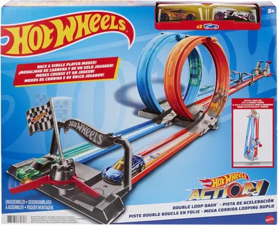 Obrázek produktu pro Hot Wheels GFH85 Action Double Looping Track, závodní dráha
