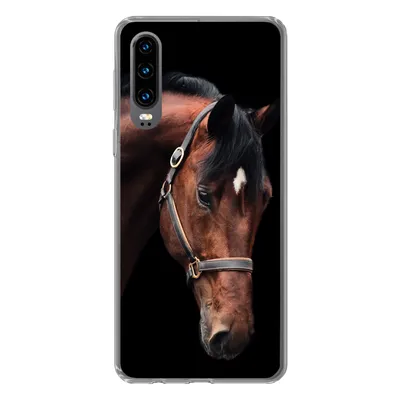 Produktbild von MuchoWow® Handyhülle Schutzhülle Hülle für Huawei P30 Pferd - Halfter - Braun Silikon Softcase Handy Hülle - Kartenbesitzer