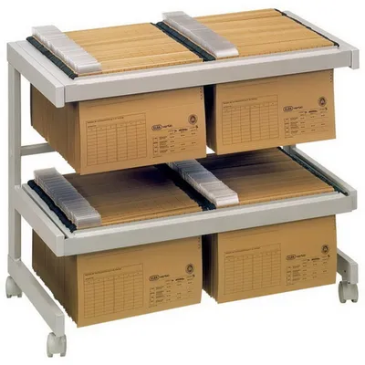 Produktbild von Bürowagen Rollwagen Modell 18H2 mit 2 Hängeregister Grau