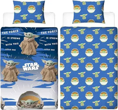 Image de Star Wars Mandalorian - Parure de lit, réversible TC123 (Lit simple) (Multicolore)