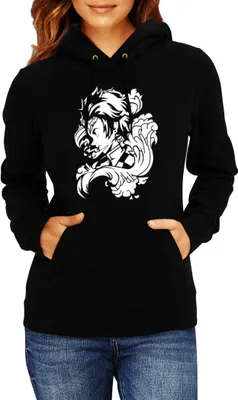 Zdjęcie produktu dla Damska Bluza Z Kapturem Demon Anime Slayer Tanjiro Kamado 014, Lady M / Czarny