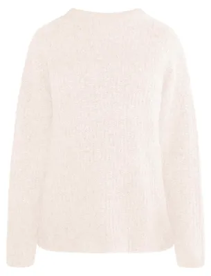 Image de Pull en maille pour femmes AODA - mélange de couleurs beige clair, taille M/L