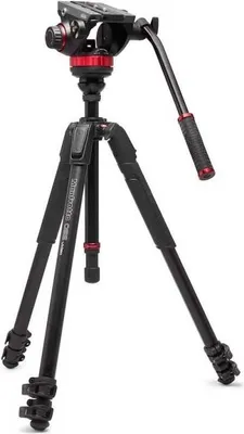 Zdjęcie produktu dla MANFROTTO Aluminiowy statyw wideo z płynnym głowicą typu 502 z płaską podstawą - MVK502055XPRO3V
