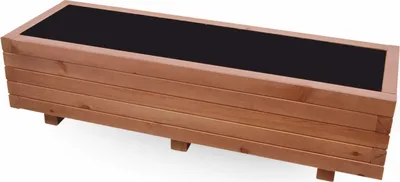 Produktbild von ALFALUX Blumenkasten Pflanzkasten Holz Pflanzkübel NUSS 115 x 40 x 30H cm
