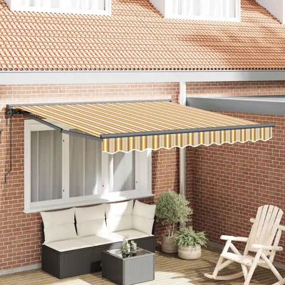 Obrázok produktu pre Rám markízy vidaXL, žltý a sivý, 300 x 250 cm