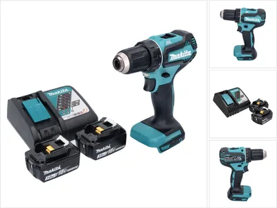 Produktbild von Makita DDF 485 RF Akku Bohrschrauber 18 V 50 Nm Brushless + 2x Akku 3,0 Ah + Ladegerät
