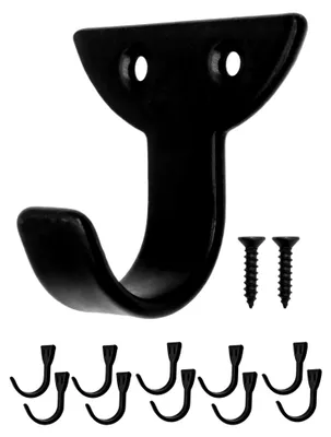 Produktbild von Klassische Eisenhaken, 10er Set, schwarz