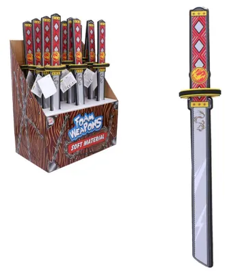 Zdjęcie produktu dla Meč katana pěnový měkký 54cm 12ks v boxu