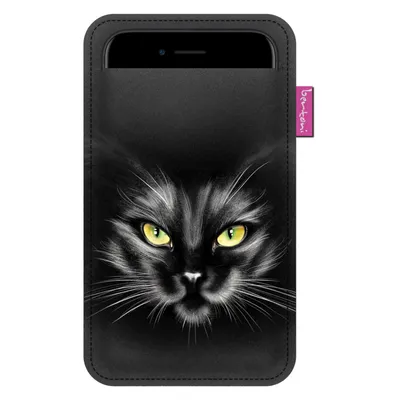 Image de Bertoni Étui pour smartphone, en feutre écologique, 105x195 mm, motif Nero, EE0033