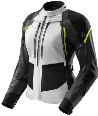 Immagine prodotto di Giacca da moto in tessuto impermeabile Rebelhorn Hardy 3.0 da donna, nero/grigio/giallo, L