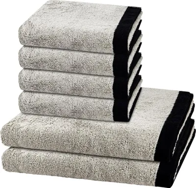 Produktbild von Cawö Lifestyle Splash 4 X Handtuch 2 X Duschtuch im Set Extraflauschig und saugstark, Modernes Doubleface-Design, Pflegeleicht und formstabil