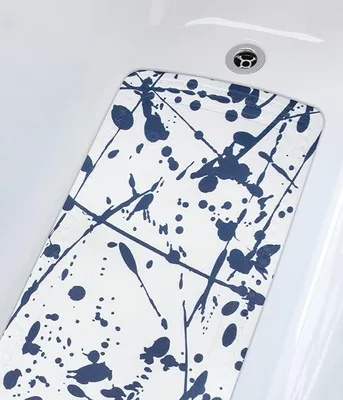 Image de Spirella : Tapis de douche, tapis de bain, tapis de baignoire, tapis antidérapant antibactérien avec ventouses - Couleur : Blanc - Dimensions approximatives : 36 x 71 cm
