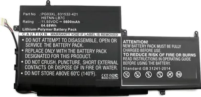 Immagine prodotto di CoreParts - Batteria per computer portatile - Polimeri di litio - 5600 mAh - 64,7 Wh - Nero - per HP Spectre x360 Laptop 15-ap011dx (M
