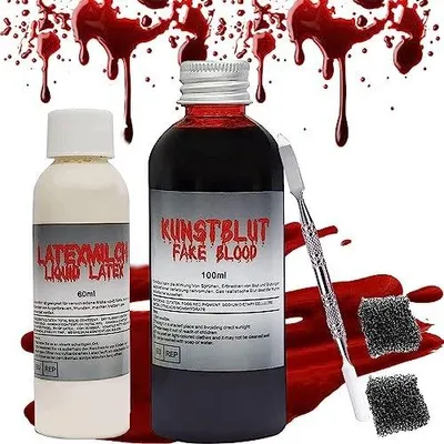 Zdjęcie produktu dla Sztuczna krew 100 ml efekt specjalny halloween kostium cosplay zmywalna