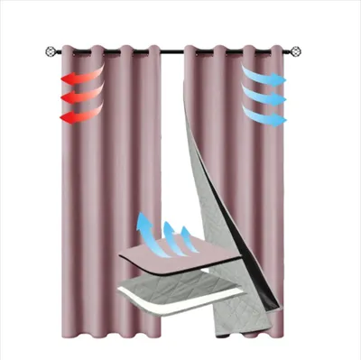 Produktbild von INF Rosa Thermovorhang Verdunkelung 132x241cm - Winddicht & Warm