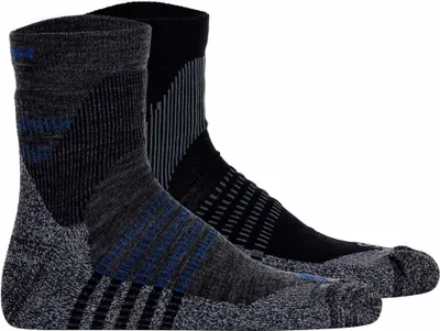 Produktbild von Salomon Uni Quartersocken, 2er Pack - X ULTRA ACCESS QUARTER, Wandersocken, Wolle, atmungsaktiv Schwarz/Grau 36-38