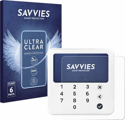 Produktbild von 6x Für SumUp Solo Lite Schutzfolie Savvies Displayschutz Display Schutz Folie Klar Transparent
