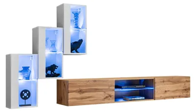 Produktbild von Wohnzimmer Neu Wohnwand Einrichtung Modern Modern TV-Ständer Wandschrank