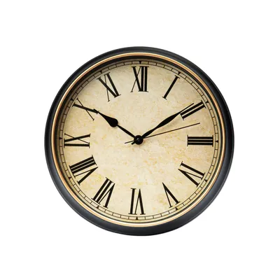 Zdjęcie produktu dla Klasyczny zegar ścienny z cyframi rzymskimi Ø 35 cm analogowy salon vintage retro kuchnia biuro