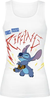Produktbild von Lilo & Stitch Top Damen Riffing weiß M