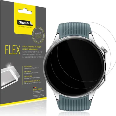 Produktbild von Schutzfolie für OnePlus Watch 2 Folie, 100% Displayabdeckung, dipos Flex