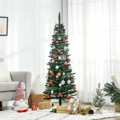 Zdjęcie produktu dla HOMCOM Sztuczna choinka 150 cm sztuczna jodła z 294 końcówkami choinka świąteczna ozdoba do wnętrz