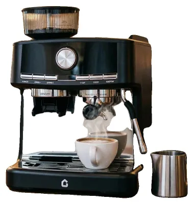 Image de Machine à café, pression de 15 bars, réservoir d'eau de 1,5 l, puissance de 1 550 W, 30 réglages de mouture, boîtier en acier inoxydable