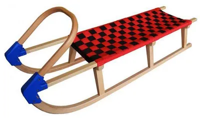 Productafbeelding van Bohemia Sport houten slee LAVINA, 125 cm - rood
