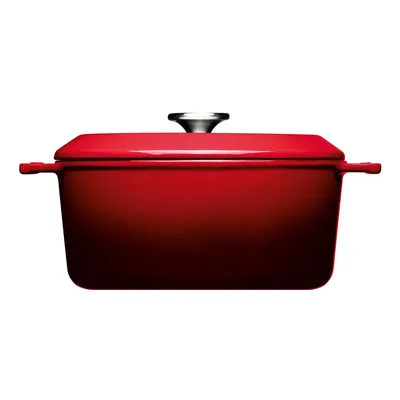 Produktbild von WOLL Bratentopf Iron Ø24cm 5,2l Chili Red, 4,2 l, Rot, Keramik, Gas, Halogen, Induktion, Silikon, 24 cm, 110 mm