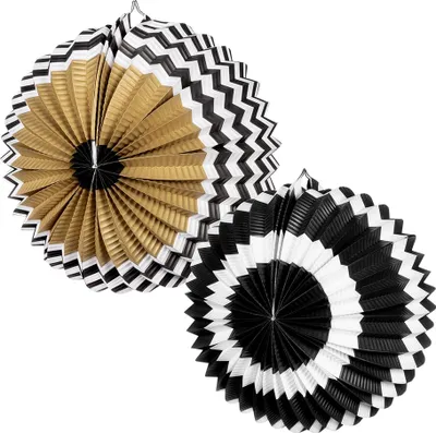 Immagine prodotto di Set di lanterne "Party Time" Ø 23 cm | 2 pezzi - Nero Oro